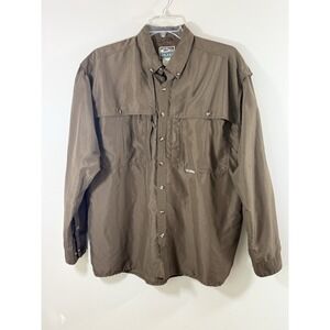 Drake Waterfowl Flyweight Shirt Men's 2XL Brown Hunting Fishing Vented EUC